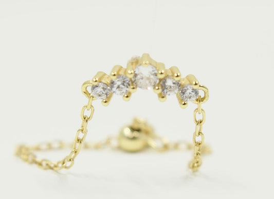 Diamond band chain ring